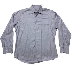 Versace Collection City Button Down Dress Shirt Men Purple 43 17